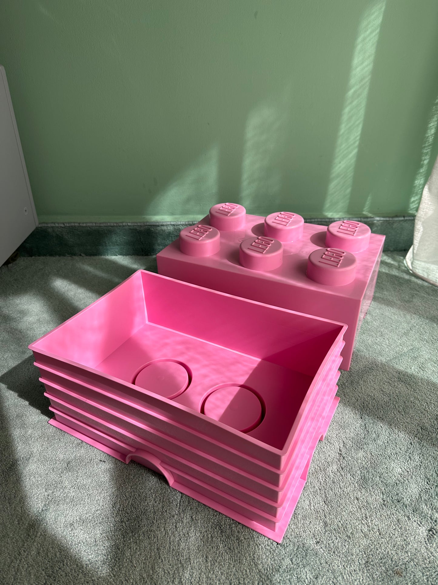 LEGO Pink 6 Stud Storage Box
