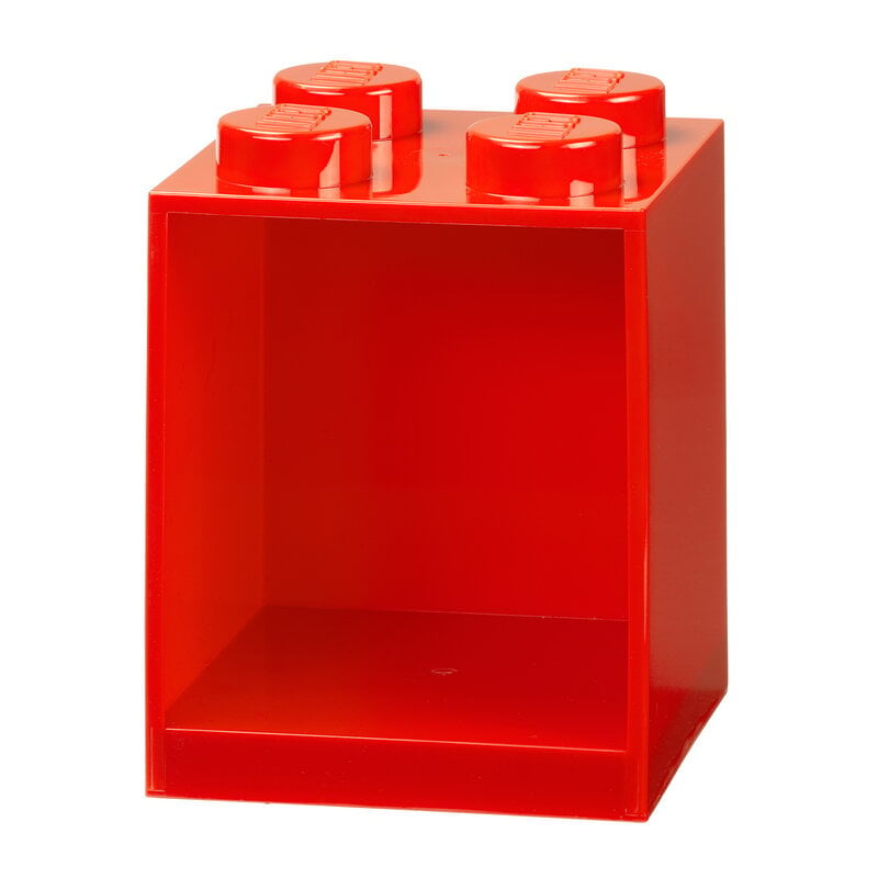 Lego Brick Shelf 4 stud - Red