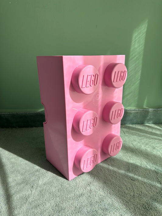 LEGO Pink 6 Stud Storage Box