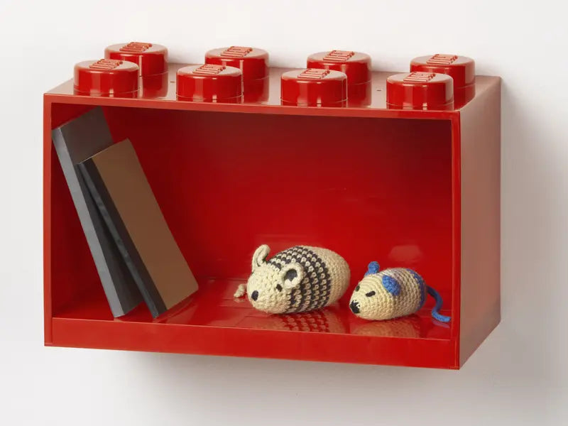 LEGO 8-Stud Brick Shelf Red