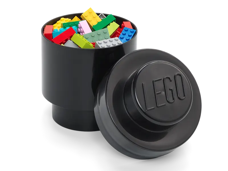 Giant Single Round Lego Stud Black