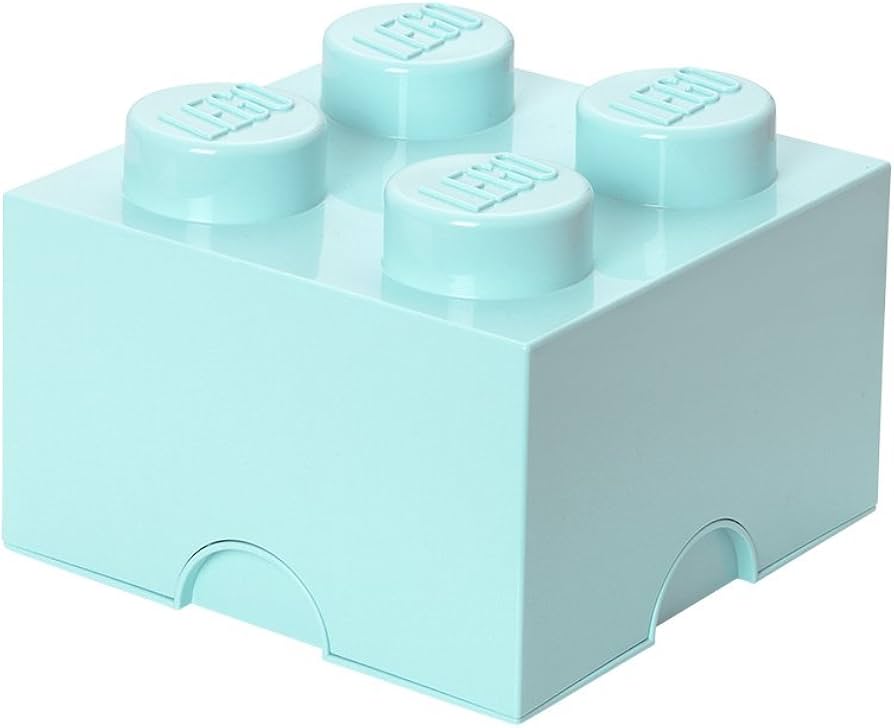 Aqua Blue 4 Stud LEGO Storage Box