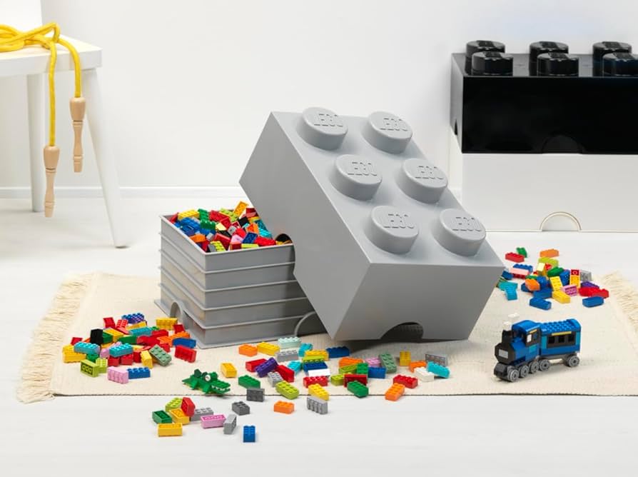 Giant 6 Stud Light Grey Lego Storage Box