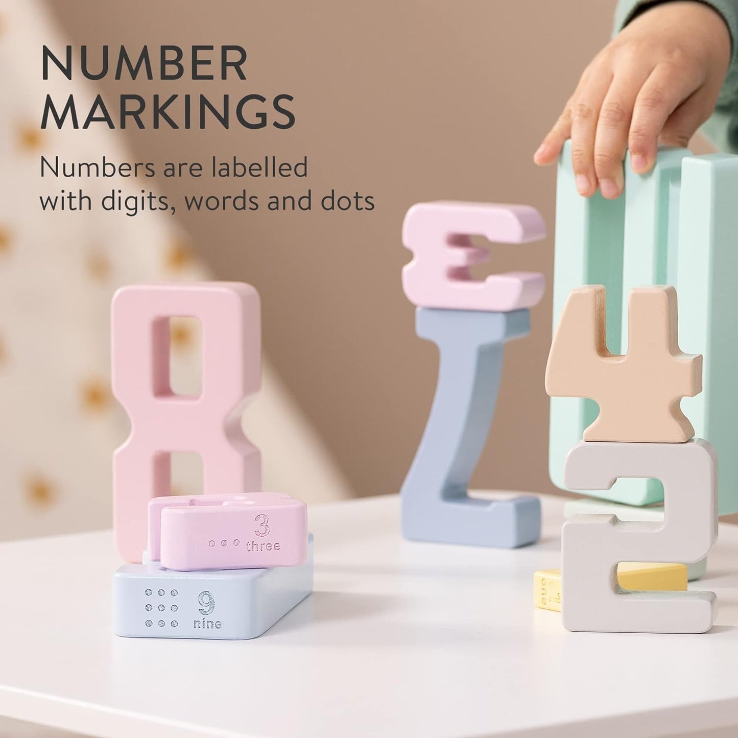 Navaris Wooden Number Block