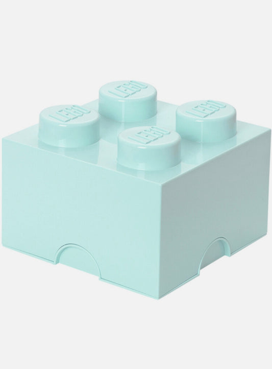 LEGO Storage Box 4-Stud Aqua Blue