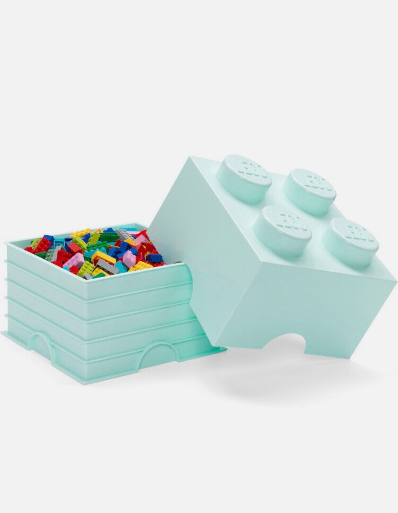 LEGO Storage Box 4-Stud Aqua Blue