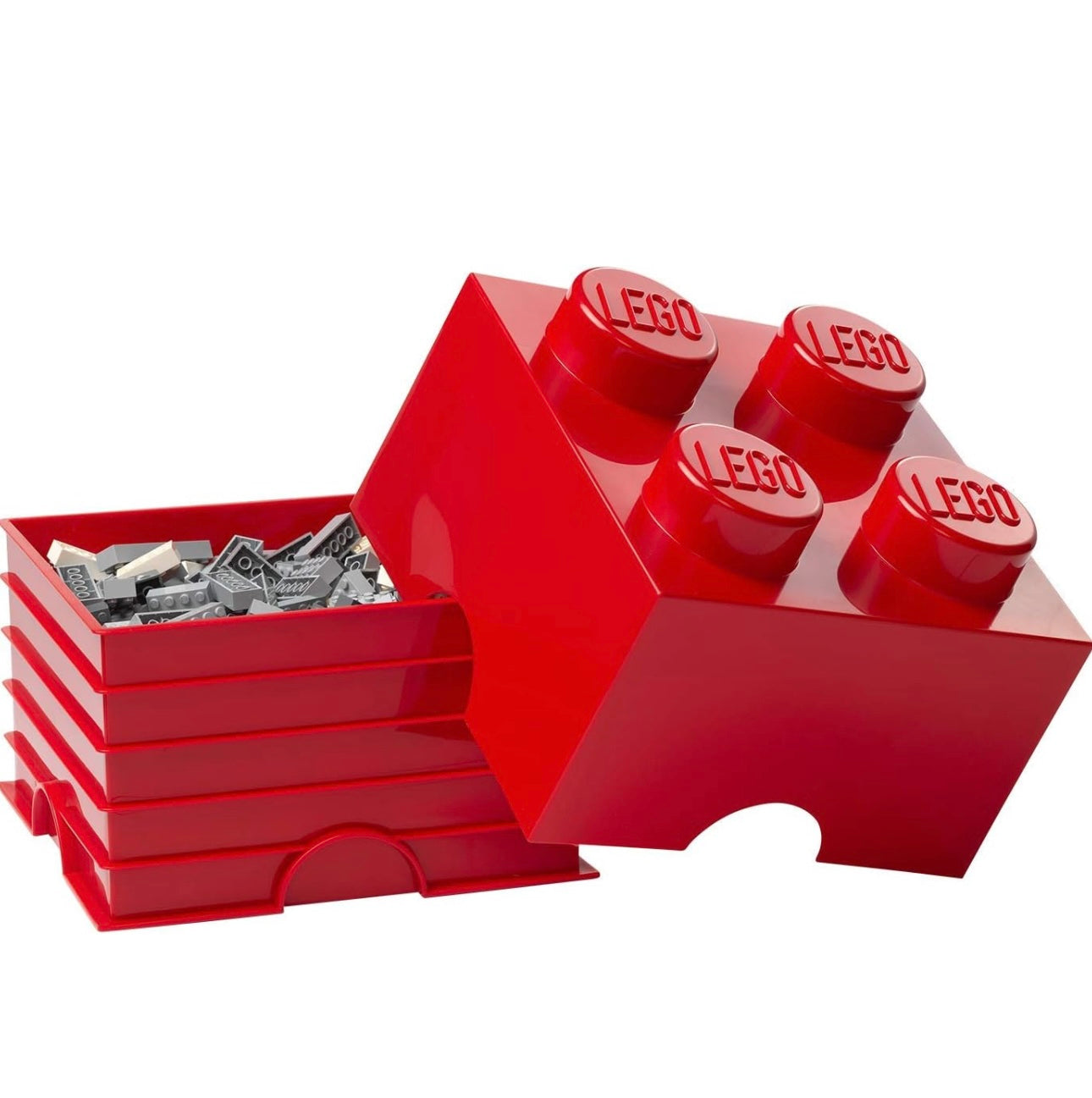 Red LEGO 4 Stud Storage Box