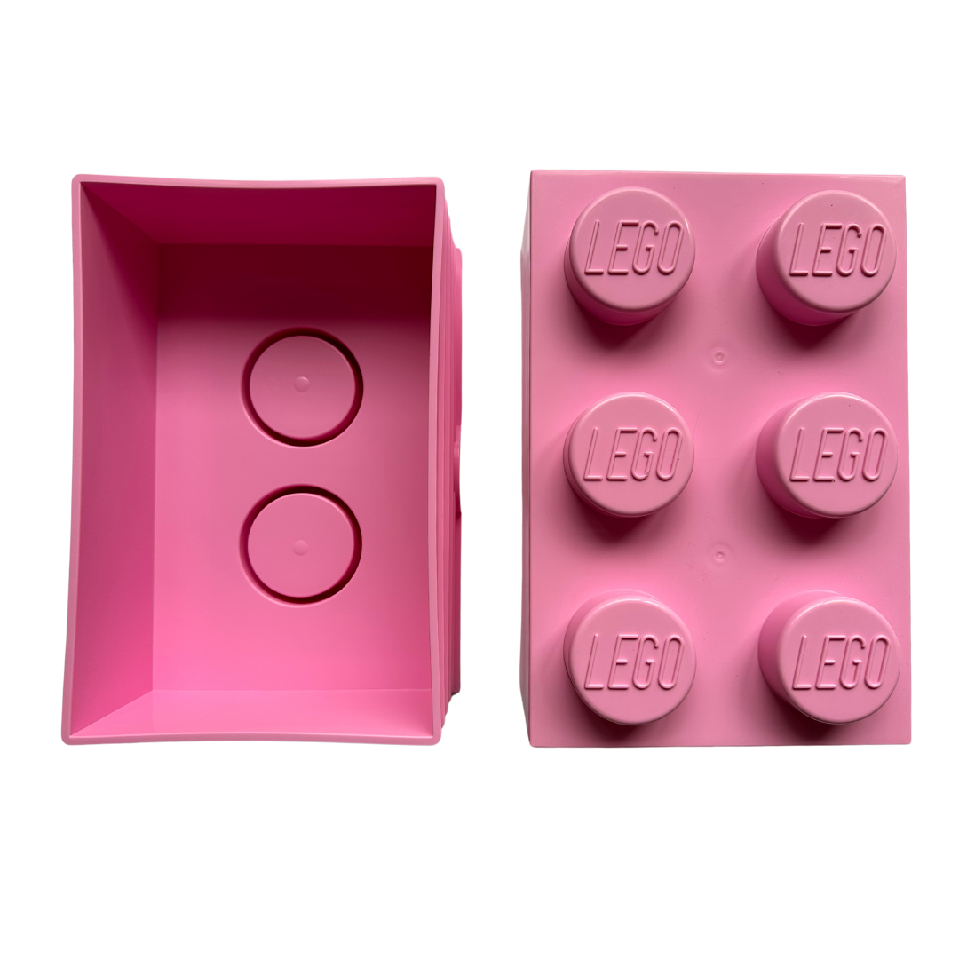 Giant 6 Stud Pink Lego Storage Box